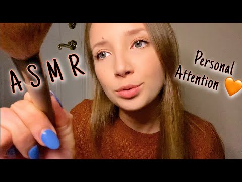 ASMR Personal Attention on Your Face | Face Brushing, Soft Whispering, Tapping & Scratching