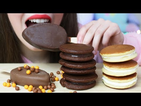 ASMR CHOCOLATE BURGERS + ICE CREAM BARS (GOOEY Eating Sounds) No Talking