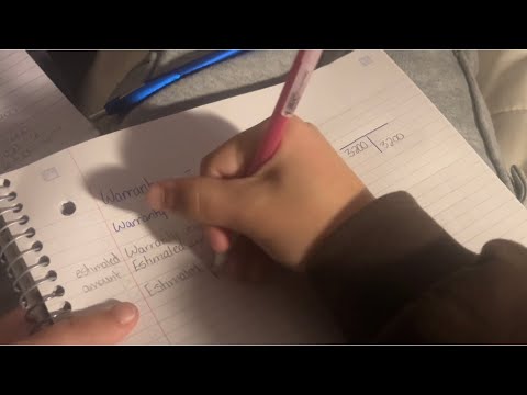 Write Notes W/ Me!! ASMR Study (Whispers)