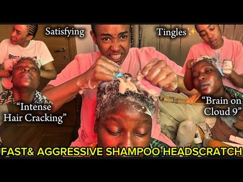 ASMR: FAST & AGGRESSIVE SHAMPOO SCALP SCRATCHING FOR ULTIMATE CLEANING ON DIRTY HAIR FT VICTORIA 