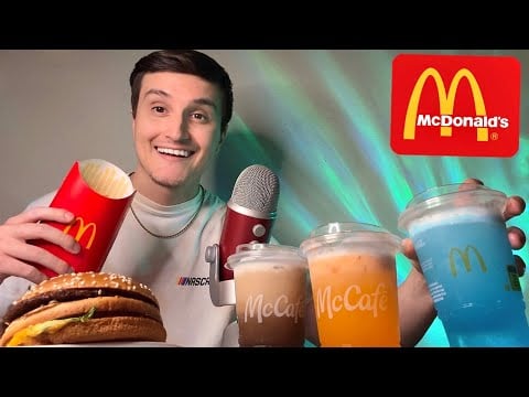 ASMR | Trying McDonalds NEW Drink Menu Dirty Sodas 🥤🍟 (mukbang)