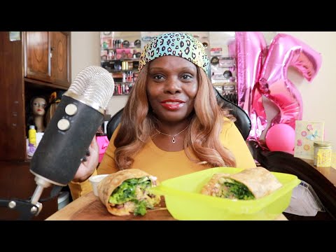 SALATA TEXAS BARBECUE WRAP ASMR EATING SOUNDS