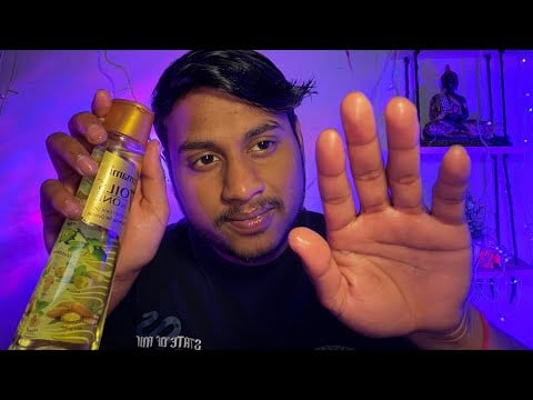 ASMR Hair Oil Massage For Deep Sleep 💆‍♂️💤 Instant Relaxation & Tingles