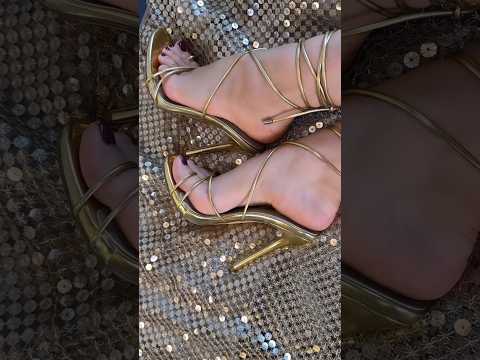 Gold Strap High Heels Sandals | Summer Look#heels #highheel