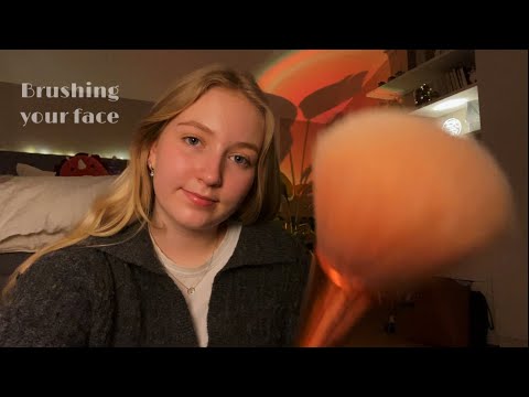 brushing your face ASMR 🤍