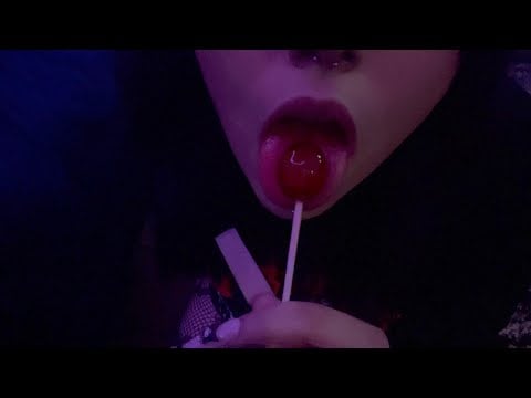 ASMR lollipop licking | XXL Nail tapping