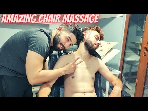 ASMR CHAİR  AMAZING  MASSAGE-Asmr chest,face,head,arm,abdominal