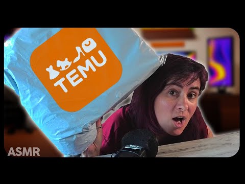 ASMR Súper SUSURRADO enseñando COSITAS DE TEMU unboxing