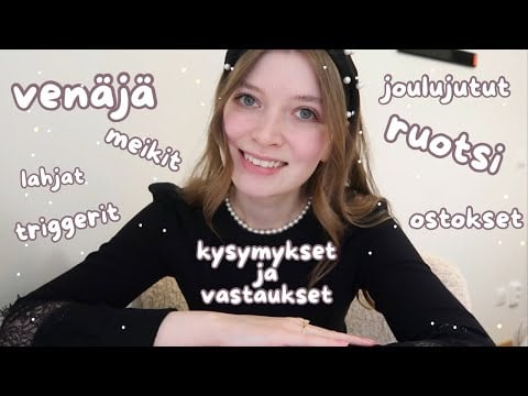 ASMR suomi 1h | Venäjä & Ruotsi, höpöttely, meikit, ostokset - kokoelma