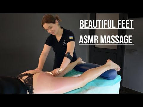 ASMR BEAUTIFUL FEET MASSAGE | Real Person | skin touching | chiropractic
