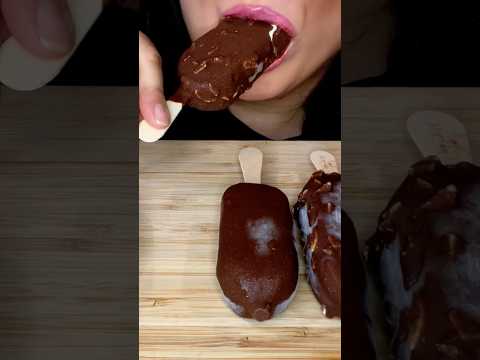 Chocolate covered ice cream bars #asmr #icecream #chocolate #food