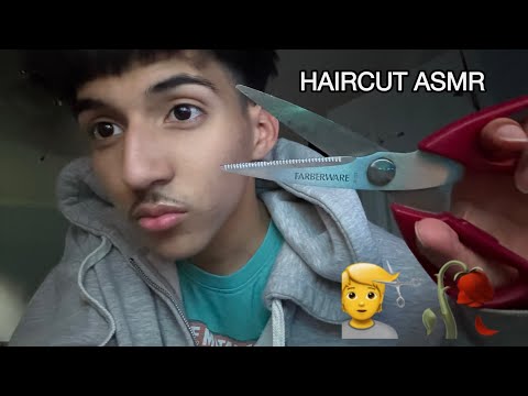 Giving you a haircut so your not chopped ASMR 🥀