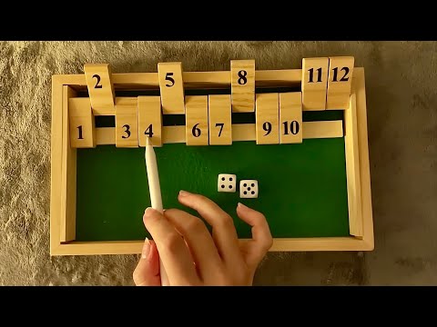 ASMR - Wooden Puzzle - Shut the Box - Clicky Whispers
