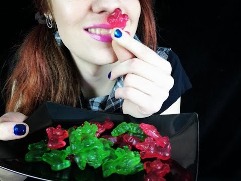 ASMR | HARIBO FOREST SPIRITS | WALDGEISTER | WOODRUFF & RASPBERRY CANDY (No Talking) | Eating Sounds