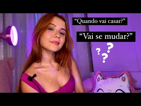 ASMR- RESPONDENDO PERGUNTAS DE VOCÊS + RAPOSINHA ENGAJADA