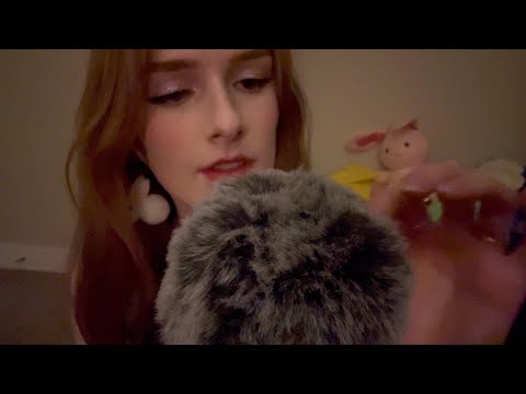 fluffy mic touching and up-close cupped whispers ASMR