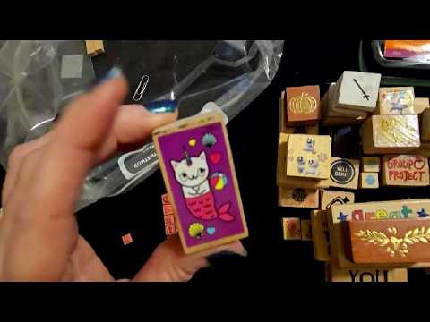 ASMR | Big Rubber Stamp Collection Show & Tell w/Stamping (Whisper)