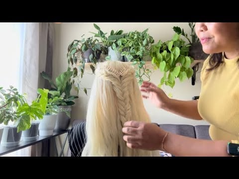 GREEK HAIRSTYLE | ASMR | Perfectionist - Hair Fixing - Hair Brushing - Hair-play - Finishing touches