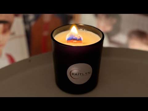 ASMR燭火聲🔥｜開箱朋友特別為我製作的按摩香氛蠟燭!第一次使用好緊張 친구가 만들어준 마사지 향초 언박싱! 처음 사용했을 땐 너무 떨렸어요