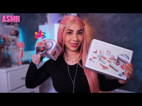 ASMR Unboxing de Juguetes Relajantes 🌊 Olas, Orejas con Espinillas y Peluquería de Madera