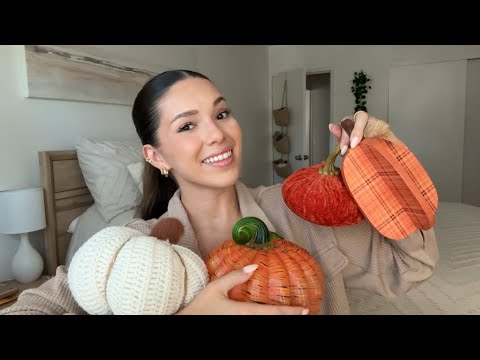 ASMR Fall Decor | over explaining, whispering, various sounds  