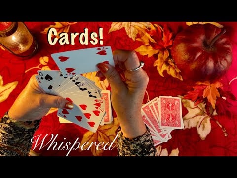 ASMR Request! Card playing! (Whispered version) Solitaire and various games.