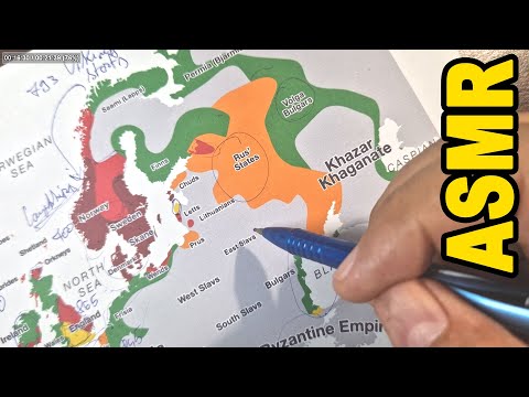 ASMR History: When Europe Was Crushed by Viking Invasions | The invasions map [ ASMR + map tracing]
