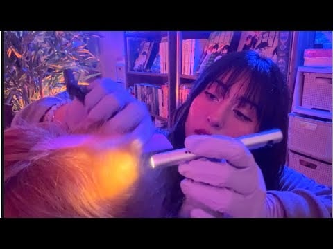 ASMR Scalp Massage (soft spoken, scalp inspection, personal attention)