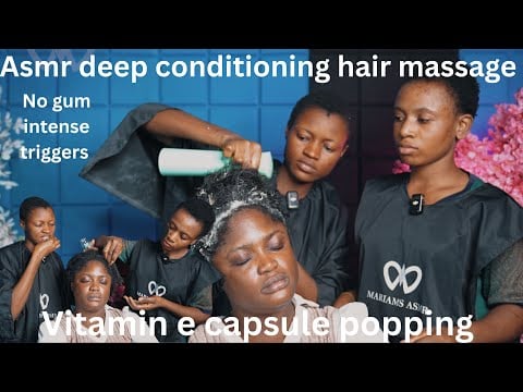 ASMR ✨Vitamine e capsule oil intense deep conditioning massage for immense sleep 