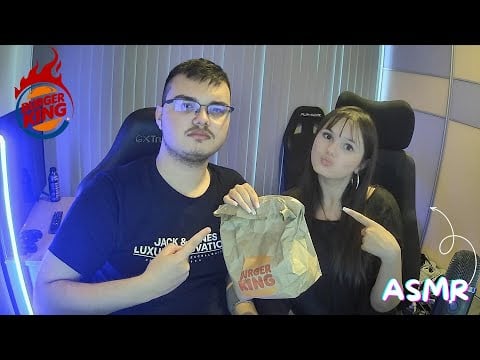 ASMR - BIG dégustation Burger King avec mon frère (sa première vidéo ASMR)🍔😋