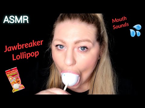 ASMR JAWBREAKER LOLLIPOP 👅WET MOUTH SOUNDS ( NO TALKING)