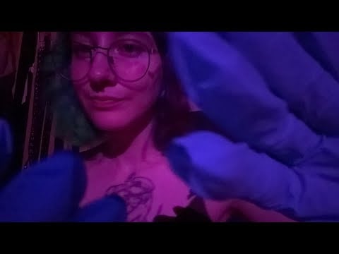 ASMR inspecting your face ( gloves and no talking)