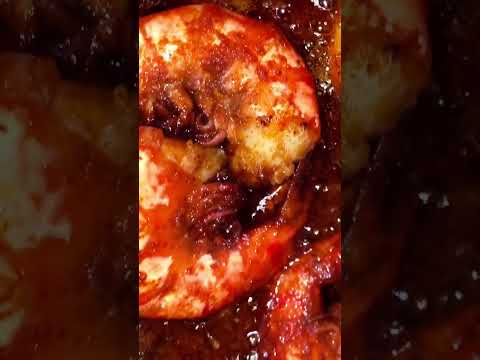 Spicy garlic prawns! #asmrcakex  #asmr #ashcakex #mukbang #blacktigerprawns