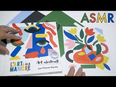 ASMR FR 🎨 Découpage et collage d'Art Abstrait et surtout chuchotement méga proche du micro
