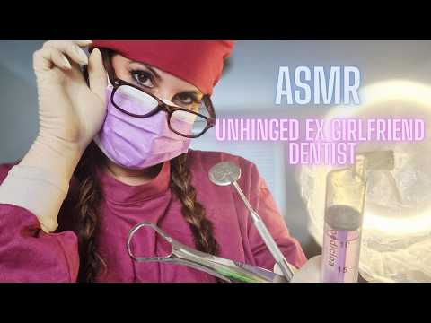 ASMR SLEEP AID , UNHINGED DENTIST ex girlfriend  you are in trouble now . #roleplay #sleepaid