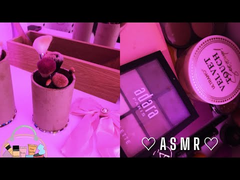 Te hago dormir con sonidos relajantes ♡ ˚ ༘ ⋆  | Mostrándote mi maquillaje | Andrea ASMR 🦋