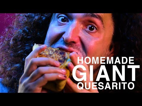 ASMR Eating GIANT Beef Bean and Cheese Burrito AKA Taco Bell QUESARITO 먹방