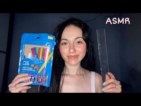 ASMR PAPELARIA - SONS DE MATERIAL ESCOLAR!!! 📚 