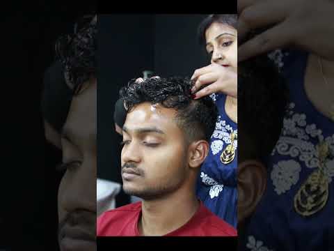 Pin Pen Massage ASMR And Oil Head Massage By Barber Girl Chaitali #shorts #asmr #barbergirlchaitali