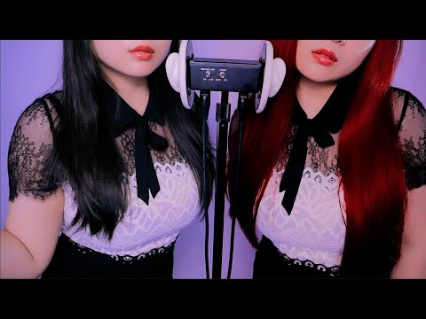 ASMR twin Inaudible Whispers /ear cleaning