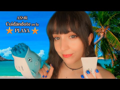 ⭐ASMR Cuidándote en la Playa ⛱️[Sub] Atención Personal MUY Relajante