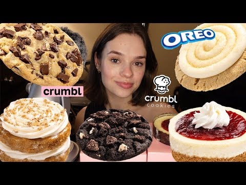 ASMR European girl tries Crumbl cookies for the first time 🍪 taste test