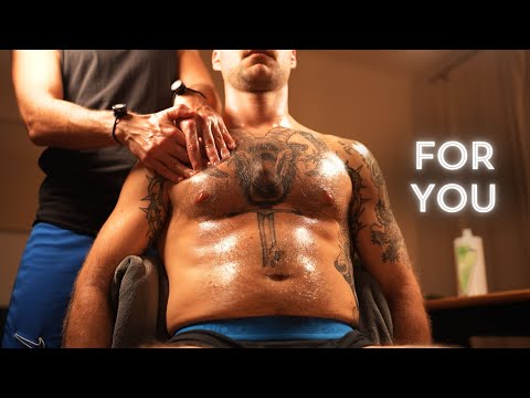 Soothing Hairy Chest Massage ASMR | Deep Relaxation & Breathing No Talking