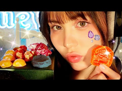 ASMR 宝石を食べる💎琥珀糖 Eating Crystals / Kohakutou