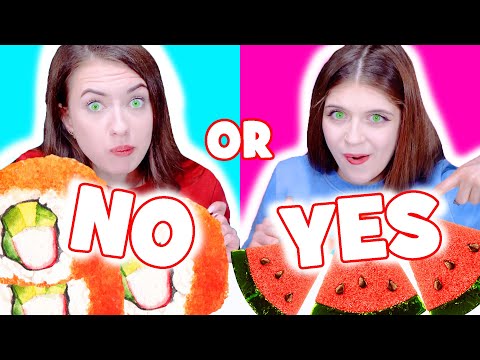 ASMR Eating Mukbang Food Challenge Yes or No Challenge