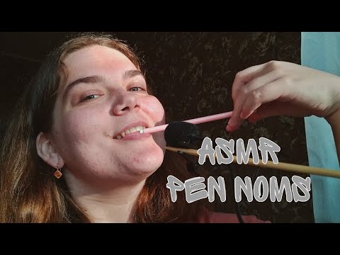 Asmr pen noms • no talking • mouth sounds