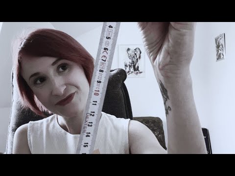 ASMR Measuring & Drawing on Your Face (English & Français) 📏✍️