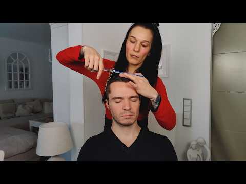 ASMR Haircut, Styling & Hair Care
