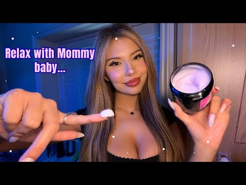 ASMR Mommy Girlfriend Pampers You To Sleep (Triggers & Affirmations) 💙