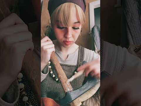Viking age Axe making ASMR 🗡️✨🪡✨🧵✨
